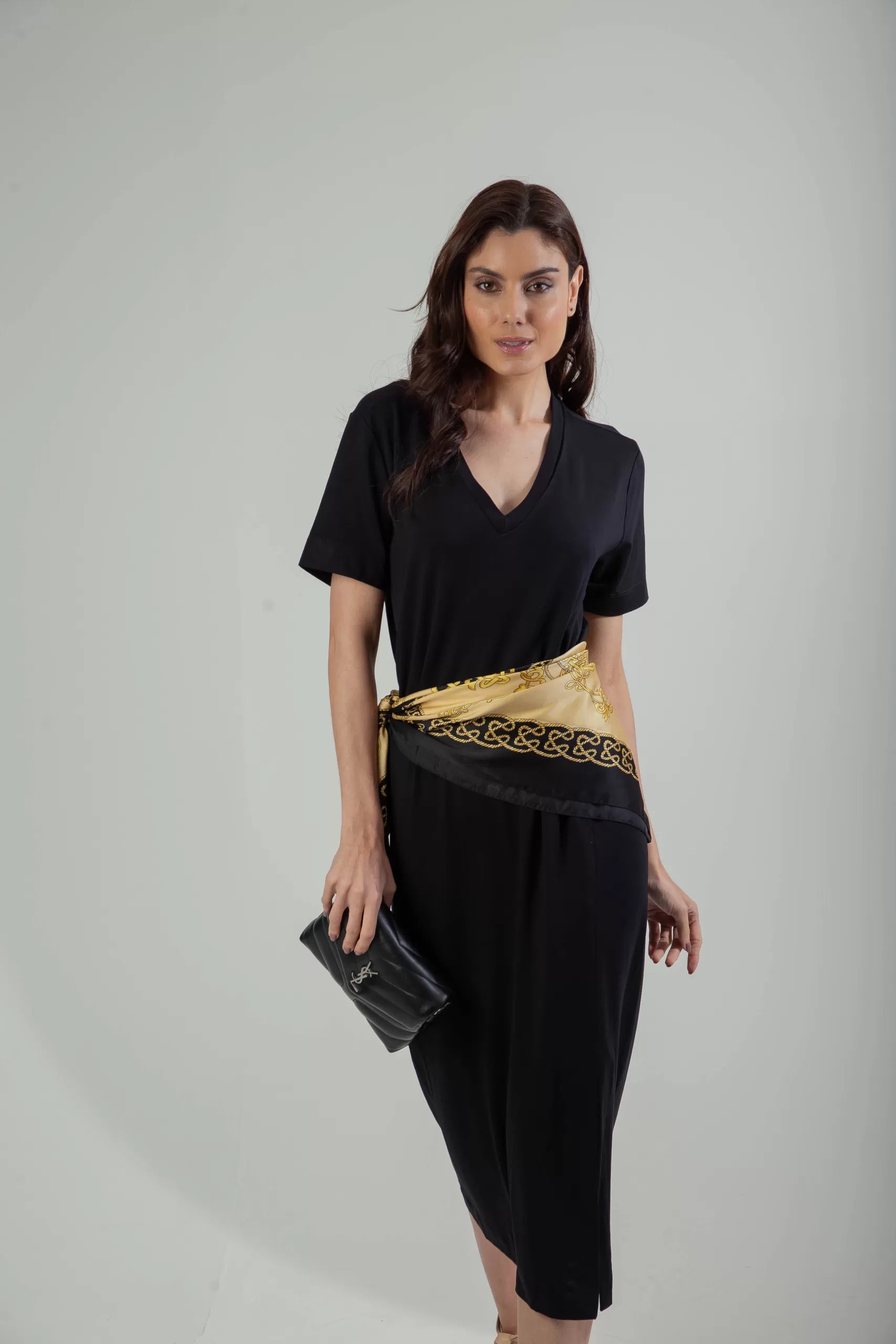 Vestido Midi Decote V