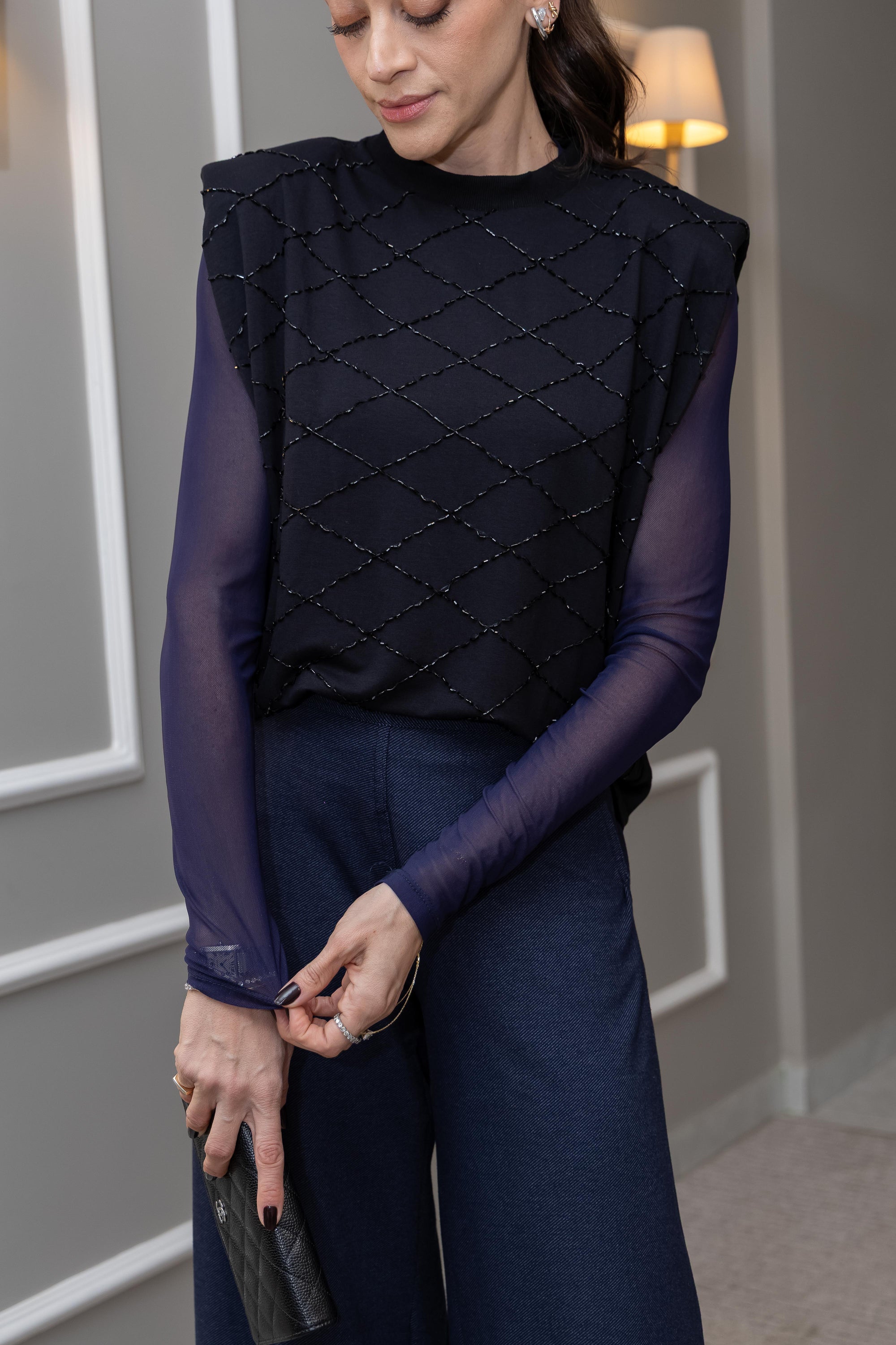 Blusa Ombreira Bordada