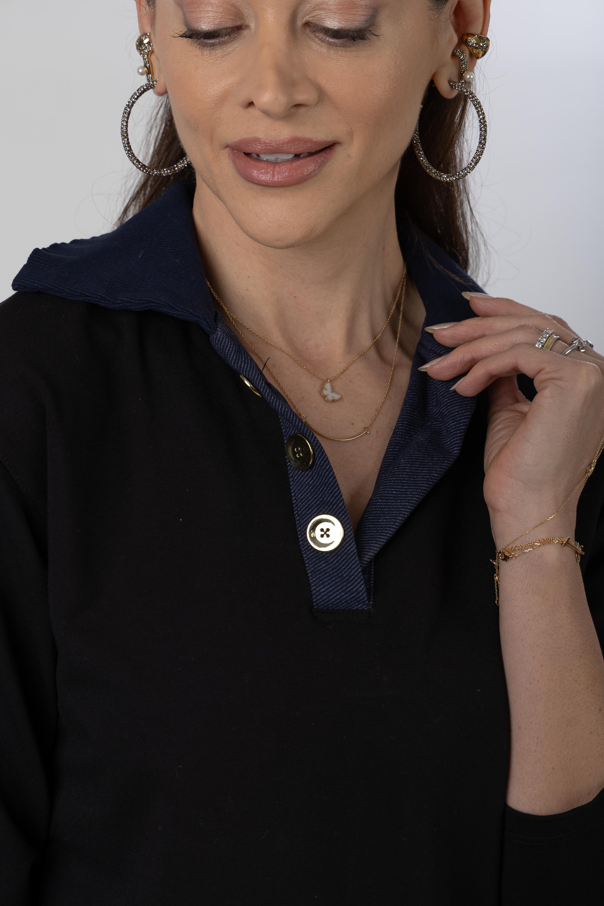 Blusa Polo Gola Denin