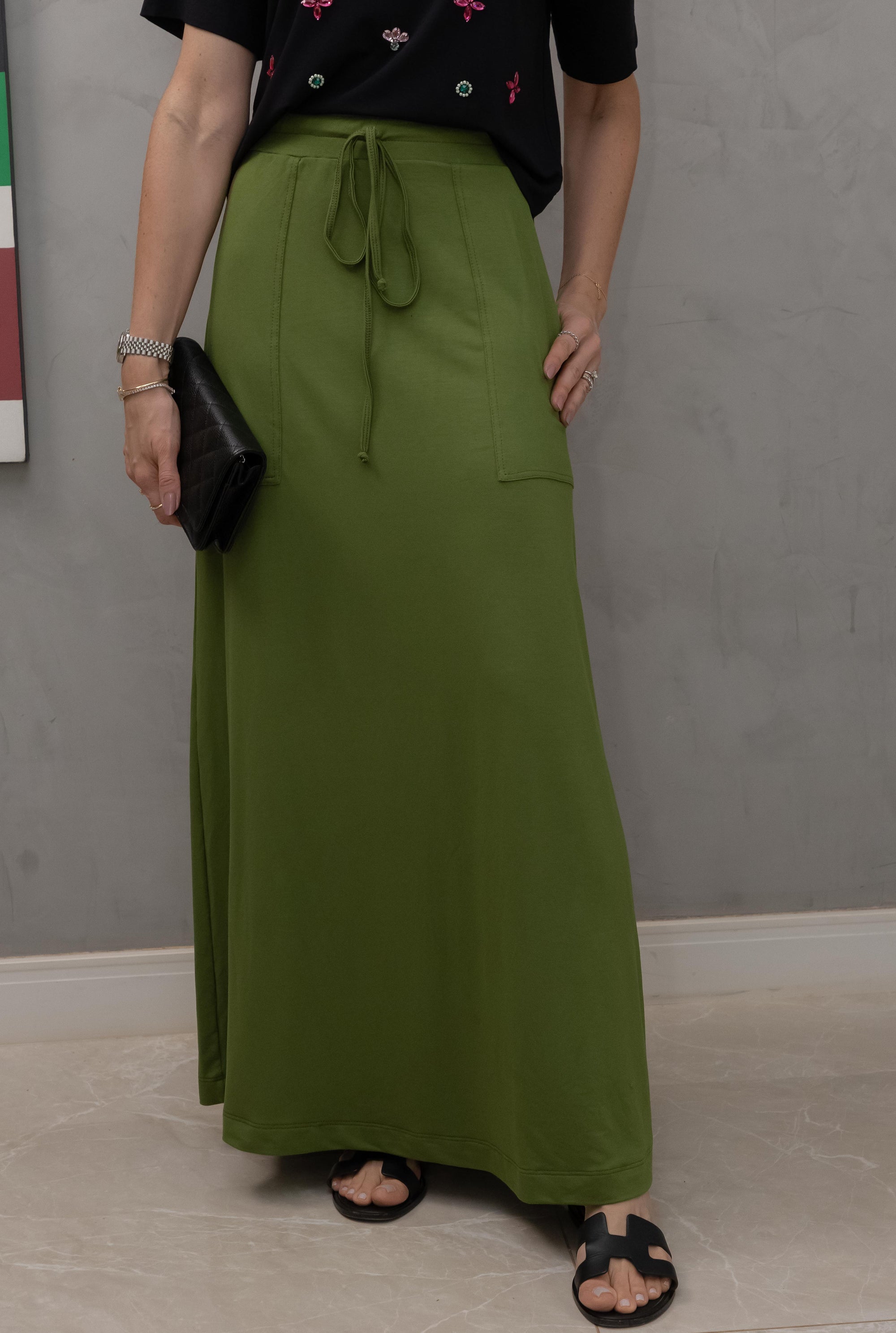 Saia Midi em Moletinho