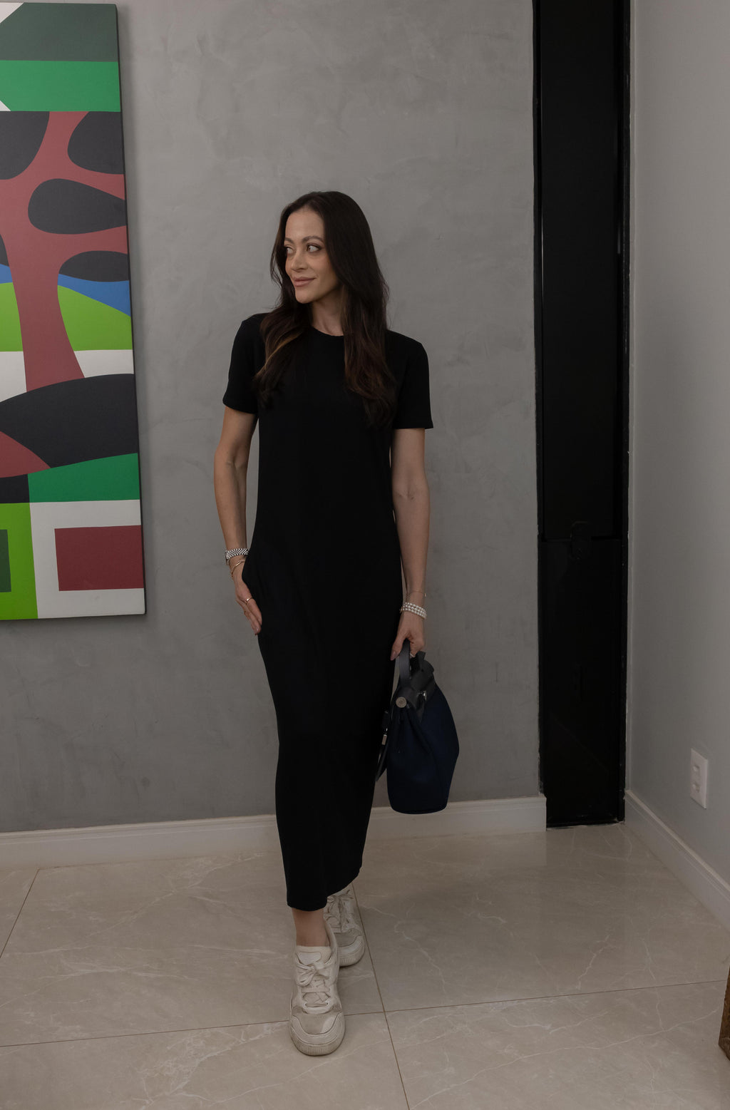 Vestido Midi com bolso