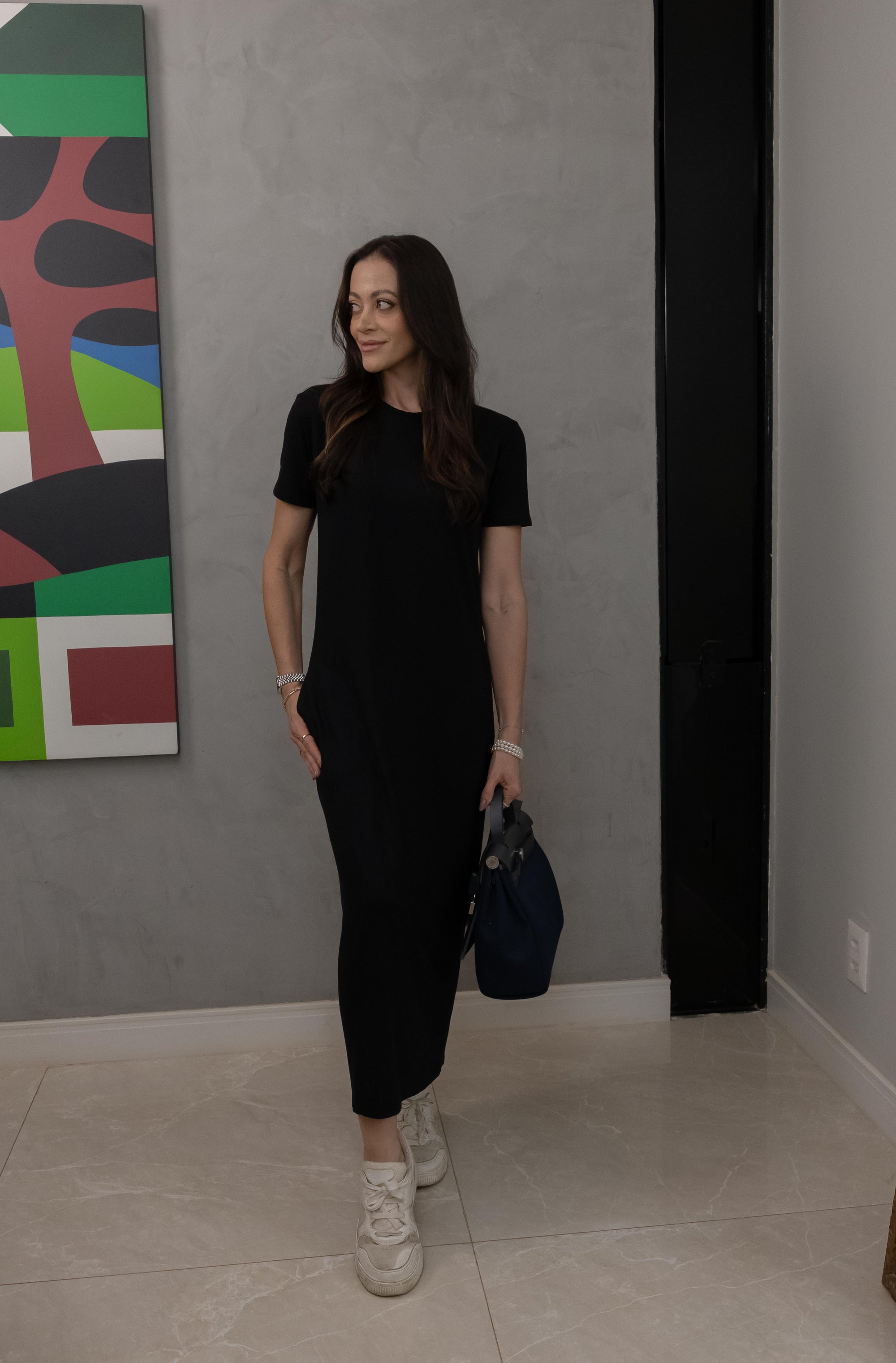 Vestido Midi com bolso