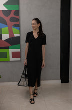 Vestido Midi Decote V