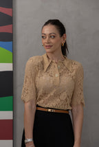 Blusa Renda com gola