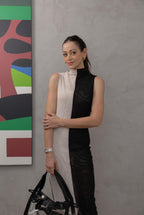 Vestido Tule Bicolor