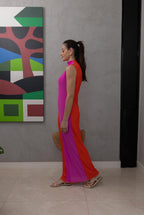 Vestido Tule Bicolor