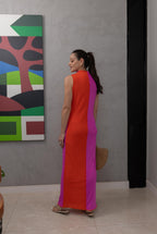 Vestido Tule Bicolor