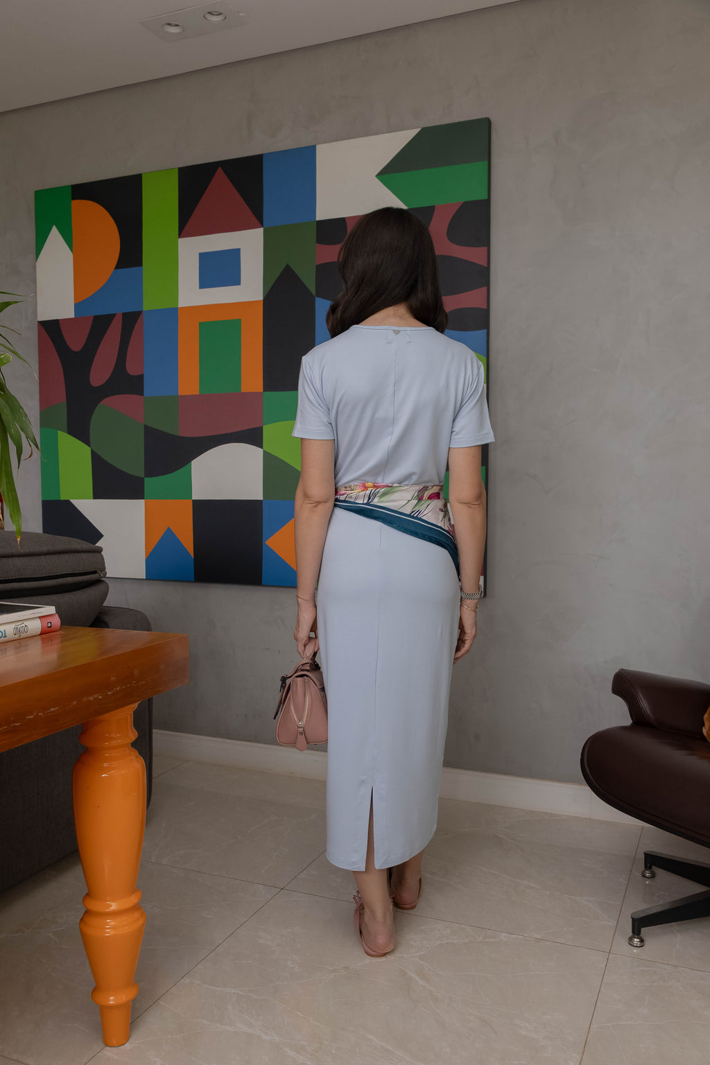 Vestido Midi com bolso