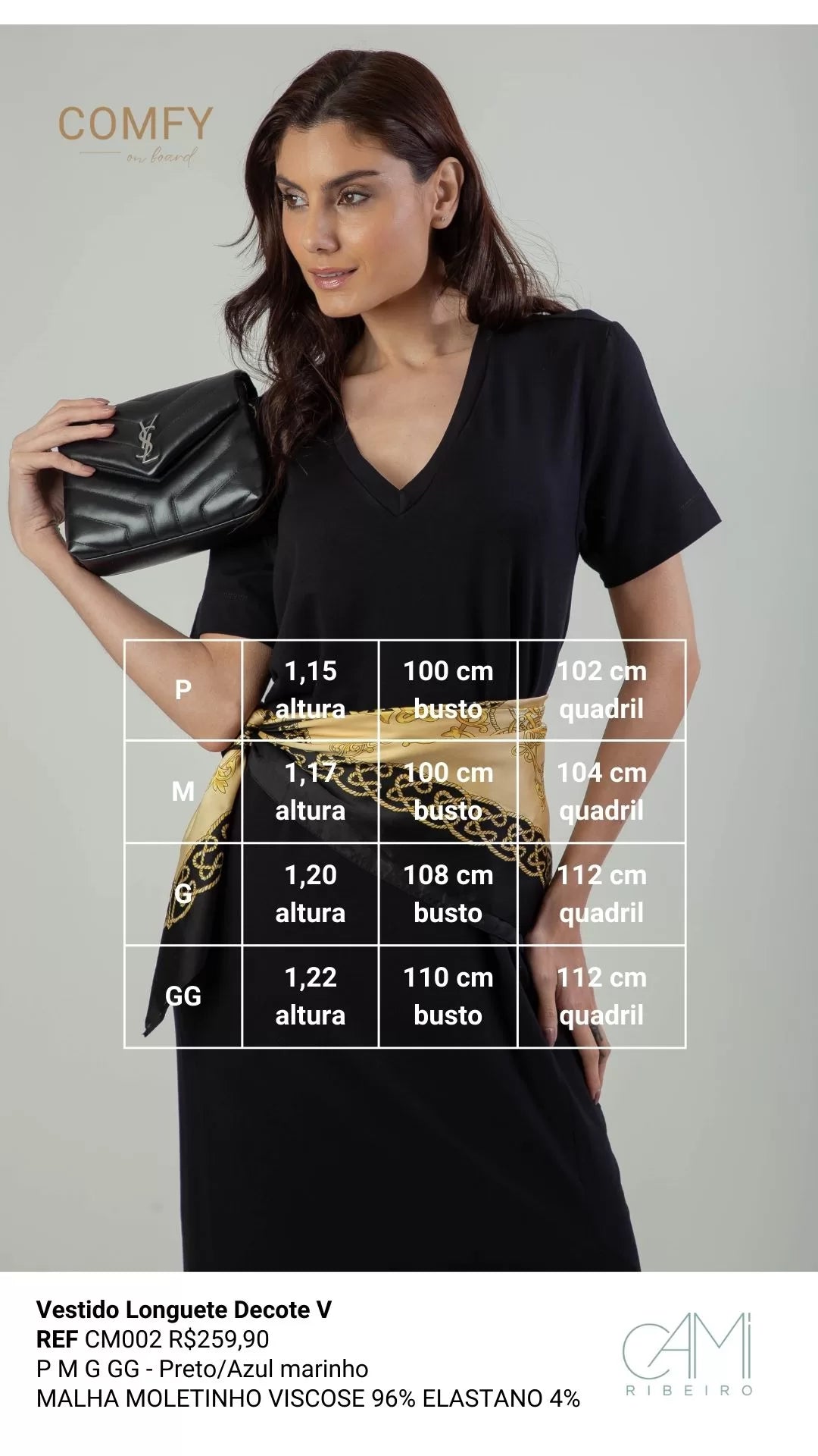 Vestido Midi Decote V
