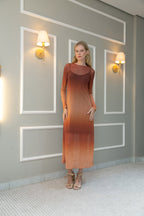 Vestido Tule Manga Longa