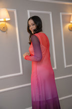 Vestido Tule Manga Longa