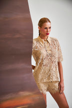 Blusa Renda com gola