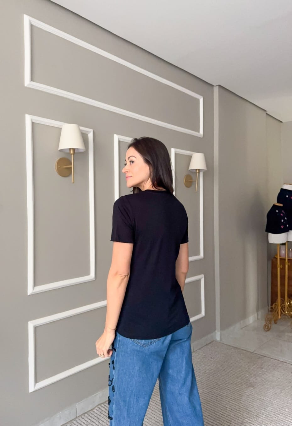 Blusa Basic Decote Redondo