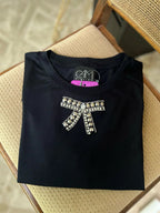 T-shirt laço bordado